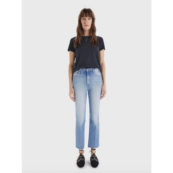 MOTHER Women's Hustler Ankle Fray Au Revoir Jeans Size 29 High Rise Straight Leg - Picture 1 of 12